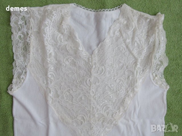 Бял дамски корсаж без ръкав  с изящна дантела, нов, размер М, снимка 3 - Корсети, бюстиета, топове - 31205028