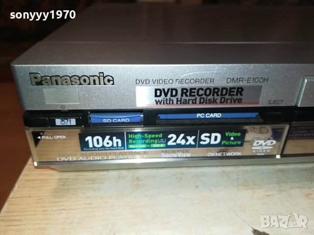 panasonic DMR-E100HEG-MADE IN JAPAN-hdd//dvd recorder 0411231015, снимка 3 - Плейъри, домашно кино, прожектори - 42847924