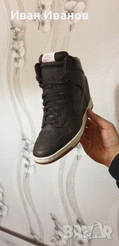 високи кецове Nike Dunk Sky Hi  Brown High Top  номер 41, снимка 7 - Маратонки - 39860982