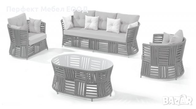 Луксозни комплекти от изкуствен ратан и масив бук за градина, снимка 11 - Дивани и мека мебел - 38232666