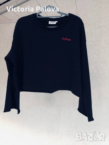 Младежка черна блуза-кроп тип худи HEARTBRECKER, снимка 15 - Блузи с дълъг ръкав и пуловери - 32114958