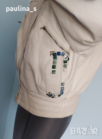 Естествена кожа / винтидж дамско яке / голям размер , снимка 8 - Якета - 44923666