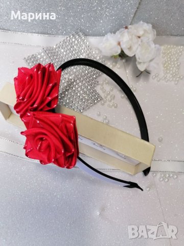 Диадема ''Две червени рози'', снимка 3 - Аксесоари за коса - 44458012