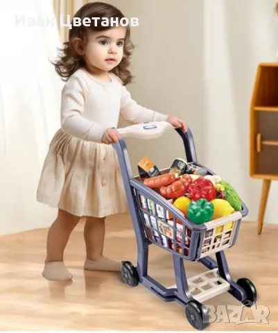 Комплект количка за пазаруване в супермаркет със светлинна музика, снимка 3 - Други - 48142780