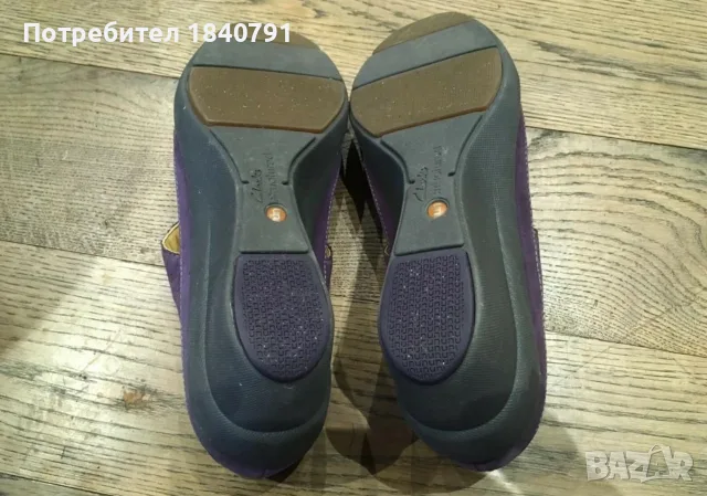 Clarks ‘Unstructured’- кожа, лачени, лилави - № 40, снимка 5 - Дамски ежедневни обувки - 56112505