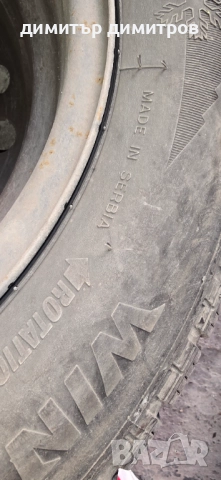 зимни гуми с джанти 4x100 два броя , снимка 4 - Гуми и джанти - 52799025