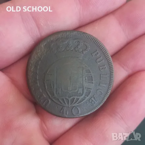 40 рейс (патако)1823г. Португалия Жоао Vl, снимка 2 - Нумизматика и бонистика - 55776758