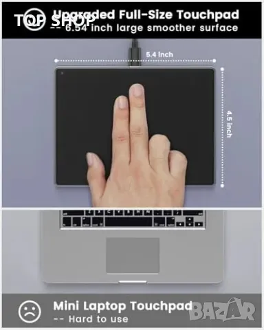 Нов Алуминиев тъчпад с мултитъч жестове за Mac/Windows 10/11 Сензорен панел, снимка 4 - Друга електроника - 49249397