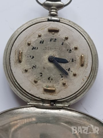 Стар джобен часовник за слепи хора Saxoniа  1910-1919 година, снимка 3 - Антикварни и старинни предмети - 38682511