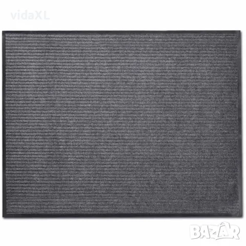 vidaXL Изтривалка за врата, сива, 90 x 120 см, PVC