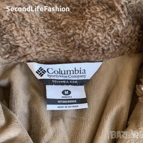 Дамско яке Columbia Interchange Omni-Shield с цип, кафяво, размер M, снимка 2 - Якета - 52859160