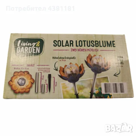 Соларни лотосови цветя – Красота и светлина за вашата градина, снимка 3 - Други - 49748151