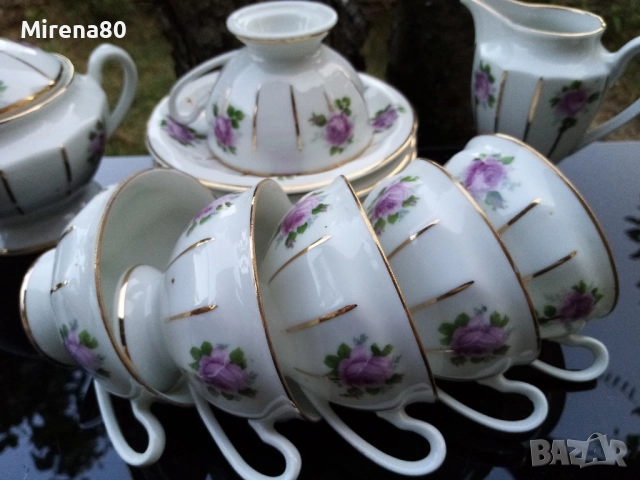 Красив сервиз за кафе - костен порцелан, снимка 2 - Сервизи - 51446860