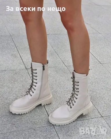 Дамски кожени равни боти - 2 налични цвята Код D1307, снимка 3 - Дамски боти - 47886895