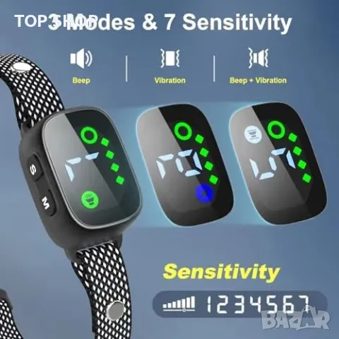 Нов Анти-лай нашийник за малки кучета, вибрация и звуков сигнал Хуманен, снимка 2 - За кучета - 49309148