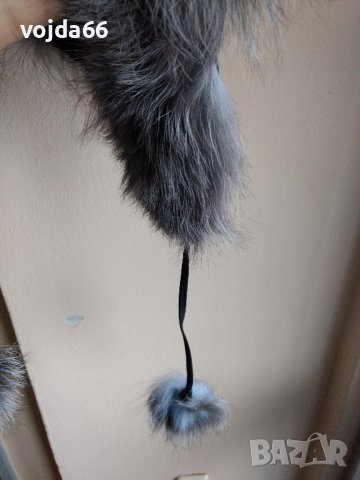 Зимна шапка с естествен косъм, снимка 3 - Шапки - 38989822