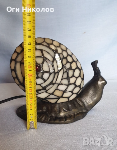 Настолна лампа тип Тифани  с форма охлюв , снимка 3 - Антикварни и старинни предмети - 51708825