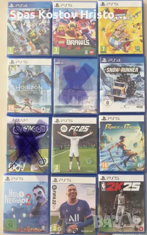 10 оригинални игри PS4 / PS5 – Horizon, FC 25, NBA 2K25, LEGO и др.