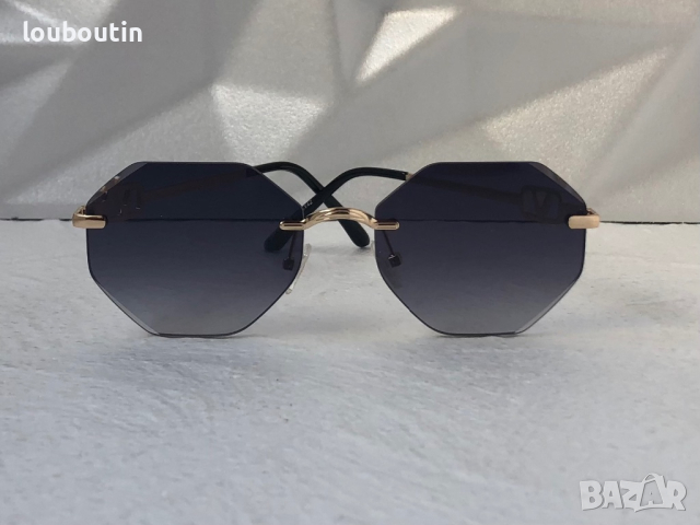 Valentino дамски слънчеви очила Осмоъгълник с верижка синджир, снимка 6 - Слънчеви и диоптрични очила - 44701759