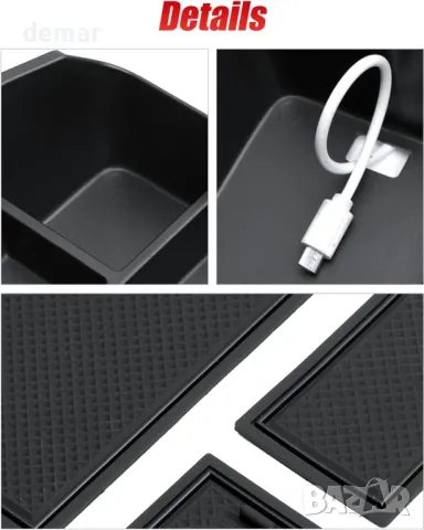 LALAIJDOU 3бр. Органайзер за централна конзола, Land Rover Defender 90 110 130 2020-2024, снимка 4 - Аксесоари и консумативи - 49524822