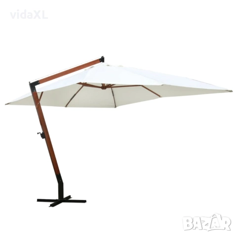 vidaXL Чадър тип камбана, 300х400 см, бял(SKU:40081)