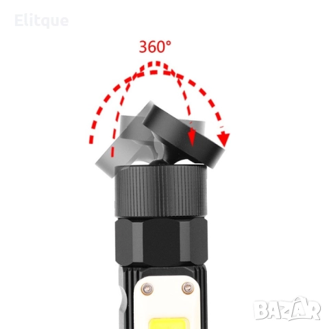 Фенер  за глава, XPG + COB червена и бяла светлина,  сгъване на  90 ° - FL59, снимка 3 - Други - 52806219