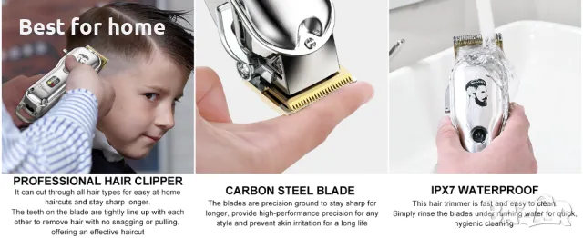 Бербер професионална машинка за подстригване и стилизиране Hatteker696, снимка 8 - Бръснарски столове - 48806455