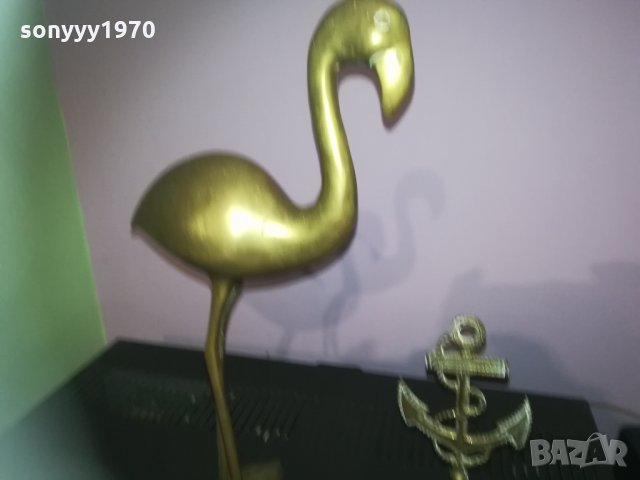 антики-колекция фламинго и котва с камбана, снимка 2 - Колекции - 30260953