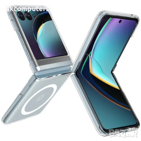 Motorola Razr 50 – Прозрачен Магнитен Калъф с MagSafe Удароустойчив и Устойчив на Надраскване + Прот