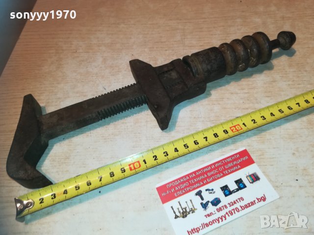 стар раздвижен ключ-антика 1702211001, снимка 5 - Ключове - 31846237