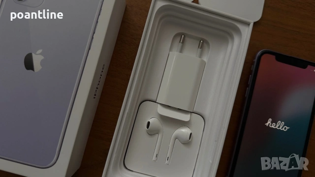 iPhone 11 purple 64GB + EarPods и зарядно за айфон, снимка 3 - Apple iPhone - 53254750