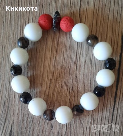 Гривна от полускъпоценни камъни 17мм