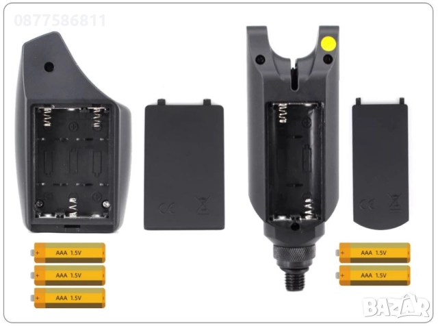 НОВИ СИГНАЛИЗАТОРИ ЗА РИБОЛОВ. КОМПЛЕКТ 3 СИГНАЛИЗАТОРА + СТАНЦИЯ. БЕЗЖИЧНАЛЕ ЛЕД АЛАРМА ЗА ВЪДИЦА., снимка 6 - Екипировка - 51630821
