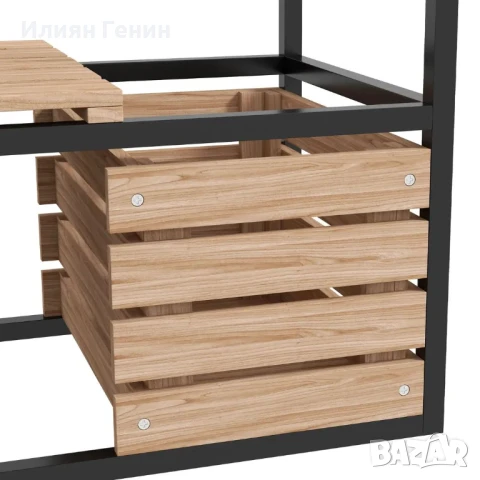 Повдигната леха за цветя Outsunny, устойчива на атмосферни влияния, 3 саксии, 83 см x 39 см x 100 см, снимка 2 - Саксии и кашпи - 50479248