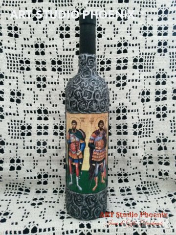 Икона на Св. Св. Теодор Тирон и Теодор Стратилат icona Sveti Teodor, снимка 7 - Картини - 13262388