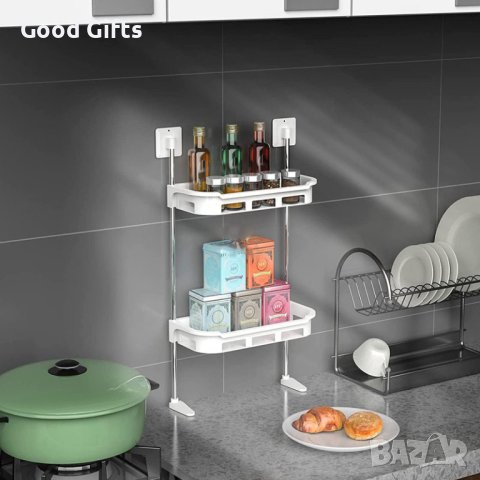 Универсална ЕТАЖЕРКА ЗА НАД ТОАЛЕТНА С ДВА РАФТА, снимка 6 - Други стоки за дома - 40677220