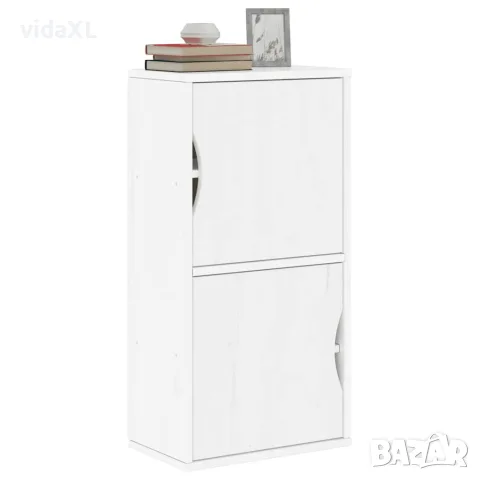 vidaXL Страничен шкаф ODDA White 40x24x79 cm Масивна дървесина Бор, снимка 2 - Бюфети - 56147521