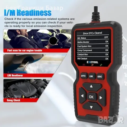 Нов Авто OBD2 четец за грешки – диагностика и изчистване DTC Скенер кола, снимка 4 - Друга електроника - 49517251