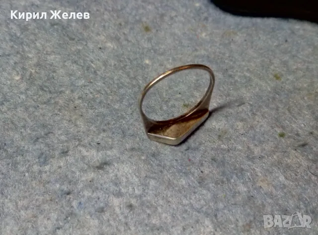 СТИЛЕН СРЕБЪРЕН ПРЪСТЕН СРЕБРО ВИСОКА ПРОБА с ШЛИФОВАН ЧЕРЕН ОНИКС РЪЧНА ВИНТИДЖ АРТ РАБОТА 31188, снимка 9 - Пръстени - 49148716