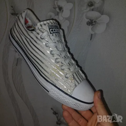 кецове / маратонки Converse Fragment Design x Chuck Taylor All Star Low 'Silver Stripe'  номер 44 ,5, снимка 15 - Кецове - 49061946