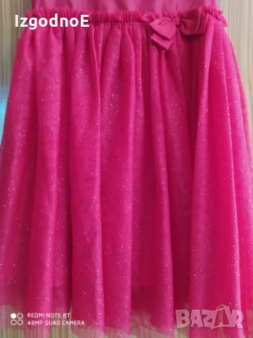 122 H&M празнична рокля, червена рокля, снимка 5 - Детски рокли и поли - 35435433