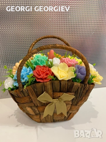 цветя изработени с глицеринов ароматен сапун и Българска роза 🌹 Стара Загора Център бивше кино , снимка 8 - Декорация за дома - 53076051