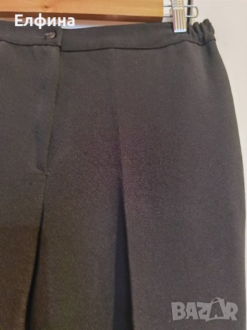 Дамски черен панталон с ръб и прав крачол по- дебел плат, снимка 4 - Панталони - 37881667
