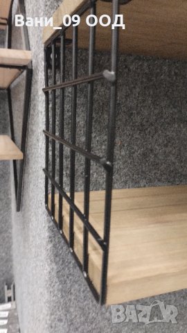 Стенна закачалка д индустриален стил-дърво и метал, снимка 4 - Етажерки - 42689657