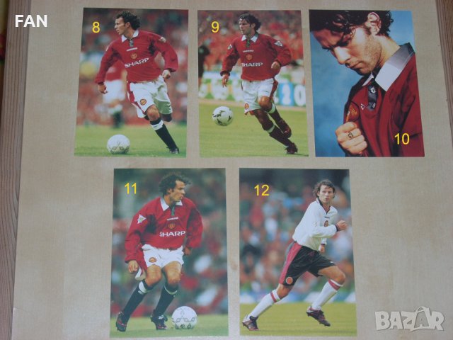 Оригинални картички на Райън Гигс, Петер Шмайхел, Рой Кийн, Пол Скоулс от Манчестър Юнайтед 1996/97, снимка 2 - Фен артикули - 24945018