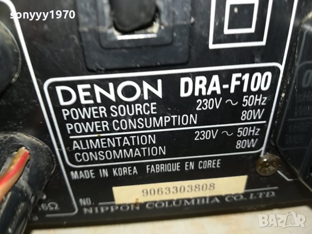 denon DRA-F100 GOLD receiver-внос germany 2210231108, снимка 16 - Ресийвъри, усилватели, смесителни пултове - 42671140