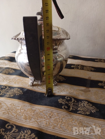 Посребрена кана за кафе,чай арт деко, снимка 2 - Антикварни и старинни предмети - 52533306