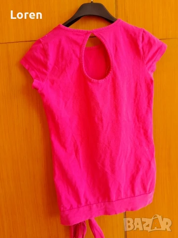 Красива детска тениска с пайети в розово , снимка 5 - Детски тениски и потници - 41551420