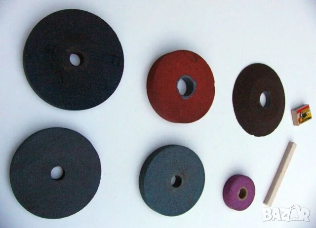 Български Абразивни КАМЪНИ Ф70÷150мм за Шмиргели Заточващи Дискове Шайби и Брус Билгия Точило БАРТЕР, снимка 2 - Други инструменти - 51398566