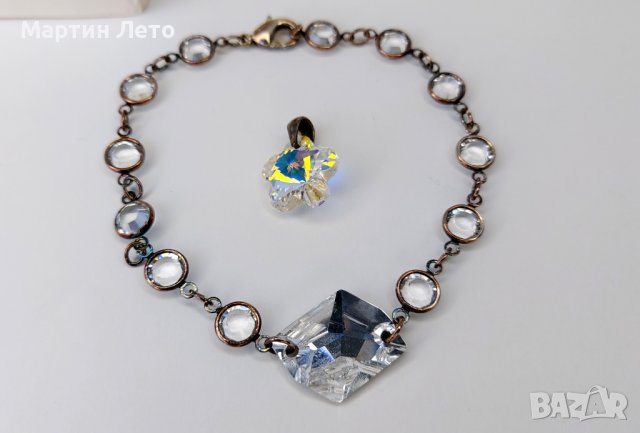 Swarovski гривна и висулка, снимка 2 - Гривни - 38044198